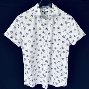 EXPRESS 100% Cotton Hawaiian Mens short sleeve shirt L